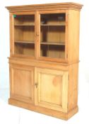ANTIQUE EARLY 20TH CENTURY PINE BOOKCASE