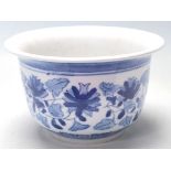 ANTIQUE BLUE AND WHITE PLANTER JARDINIERE