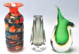 A GROUP OF THREE MURANO STUDIO ART GLASS.