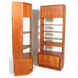 G-PLAN TEAK WOOD WALL UNIT WITH ADJUSTABLE SHELVES AND CUPBOARDS