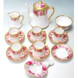 A collection of early 20th Century fine bone china by Royal Albert Crown China to include a tea pot,