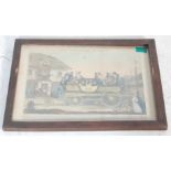 G. Morton, early 19th century hand-coloured etching by H. Pyall - The New Steam Carriage, circa