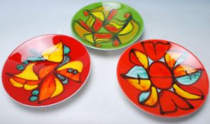 POOLE POTTERY - DELPHIS - COLLECTION OF X3 RETRO PLATES