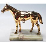 VINTAGE CAST BRASS EQUESTRIAN HORSE STATUE