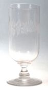 AN 18TH CENTURY GEORGIAN RUMMER CELERY DRINKING GLASS.