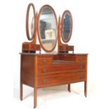 AN ANTIQUE EDWARDIAN MAHOGANY DRESSING TABLE CHEST