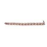 14CT GOLD MOONSTONE LATTICE BRACELET