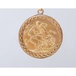 1907 GOLD SOVEREIGN COIN