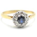 HALLMARKED GOLD SAPPHIRE RING