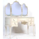 FRENCH STYLE BEDROOM DRESSING TABLE WITH TRIPTYCH MIRROR