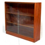 A RETRO TEAK WOOD GOLDEN RUSSELL DISPLAY CABINET