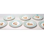 A collection of seven late 19th Century early 20th century Cabinet plates having hand painted