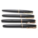 COLLECTION OF X4 VINTAGE PARKER FOUNTAIN PENS