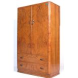 AN ANTIQUE 1930’S BURR WALNUT VENEER BACHELORS WARDROBE