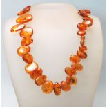 VINTAGE 20TH CENTURY AMBER STYLE NECKLACE