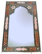 An unusual Moorish - Moroccan wall mirror having a