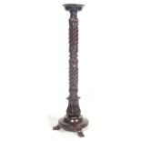 VICTORIAN MAHOGANY BARLEY TWIST TORCHERE