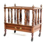 MAHOGANY EDWARDIAN CANTERBURY MAGAZINE STAND