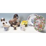 A collection of antique ceramic items to include a