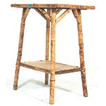 AN ANTIQUE BAMBOO SIDE TABLE