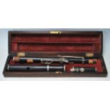 20TH CENTURY CASED EBONISED FLUTE