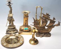 A LARGE COLLECTION OF VINTAGE BRASS WARE