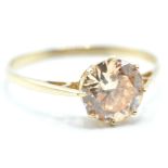 9CT GOLD AND CZ SOLITAIRE RING