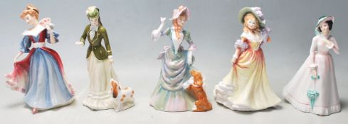 A COLLECTION OF FIVE ROYAL DOULTON PORCELAIN FIGURINES