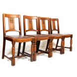 A SET OF FOUR ART DECO DINING CHAIRS
