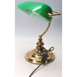 A VINTAGE 20TH CENTURY BANKERS DESK LAMP