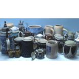 LARGE COLLECTION OF 20TH CENTURY STEINS