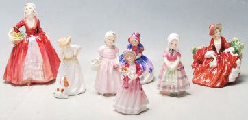 SEVEN ROYAL DOULTON CERAMIC PORCELAIN FIGURINES