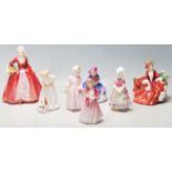 SEVEN ROYAL DOULTON CERAMIC PORCELAIN FIGURINES