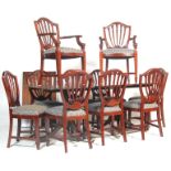 REGENCY REVIVAL EXTENDING DINING TABLE AND CHAIRS