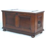ARTS AND CRAFT ANTIQUE OAK COFFER CHEST