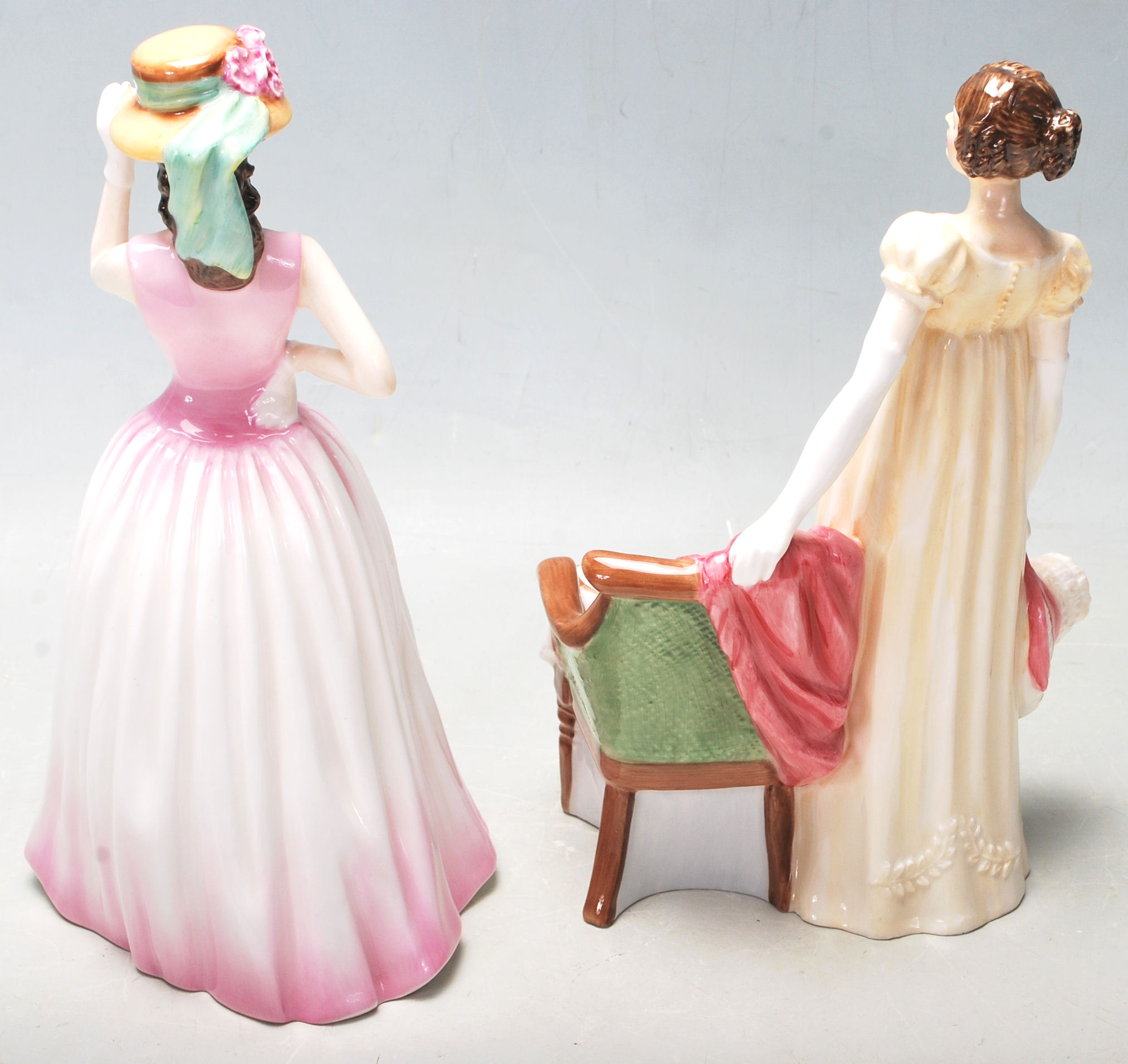 Two Royal Doulton ceramic porcelain figurines. Happy Birthday HN4215 and Emma HN3843, both signed - Image 3 of 6