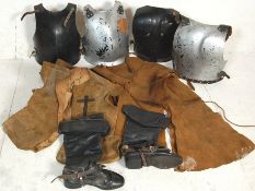 A COLLECTION OF VINTAGE RE-ENACTMENT COSTUMES PARTS