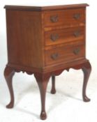 QUEEN ANNE REVIVAL PEDESTAL CHEST OF DRAWERS