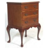 QUEEN ANNE REVIVAL PEDESTAL CHEST OF DRAWERS