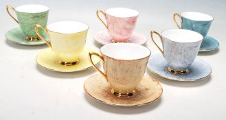 A SET OF SIX ROYAL ALBERT GOSSAMER TEA CUPS