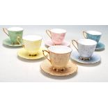 A SET OF SIX ROYAL ALBERT GOSSAMER TEA CUPS