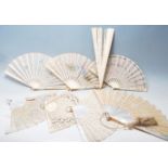 20TH CENTURY VINTAGE MOTHER OF PEARL LADIES FANS