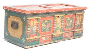 An early 20th century Scandinavian marriage chest / coffer