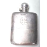 ANTIQUE SILVER HIP FLASK