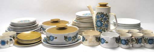 A vintage studio ceramics by Meakin Topic Design Part Coffee And Dinner Service Produced in 1967,