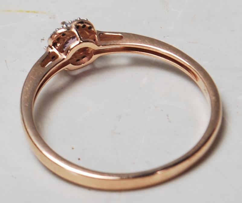 A pair of Gemporia hallmarked 9ct gold rings. A 9k rose gold ring with 0.340 Mahenge Pink Spinel and - Image 4 of 5