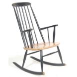 ROLAND RAINER RETRO VINTAGE OAK ROCKING CHAIR