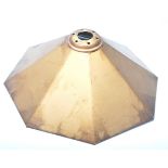 A VINTAGE 20TH CENTURY BRASS AND MIRROR PANELS CEILING LIGHT SHADE