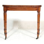 GEORGIAN MAHOGANY INLAID HALF MOON GAMES TABLE