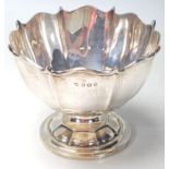 EDWARDIAN A & J ZIMMERMAN SILVER FOOTED BOWL